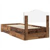 vidaXL Bed Frame with Headboard Old Wood 90 x 190 cm Engineered Wood