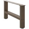 vidaXL Coffee Table Legs Natural Steel 2 pcs 70x(30-31) cm Steel