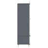 vidaXL Chalkboard Wardrobe with Drawer Grey and white Engineered wood