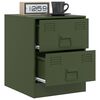 vidaXL Bedside Cabinets 2 pcs Green 34.5x39x44 cm Steel