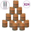 vidaXL Flameless LED Candles 24 pcs with Remote Control Warm White