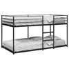 vidaXL Bunk Bed without Mattress Black 90x200 cm Steel