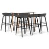 vidaXL 7 Piece Bar Set White and Grey