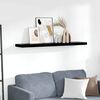 vidaXL Floating Wall Shelf High Gloss Black 120x23.5x3.8 cm MDF