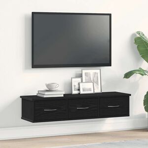 vidaXL Wall Cabinet Black Oak 88x26x18,5 cm Engineered Wood