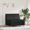 vidaXL Modular Sofa Unit Armless 2 pcs Black 55 x 74 x 82 cm