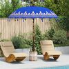 vidaXL Balinese Parasol Blue 215 x 215 x 260 cm Cotton and solid wood