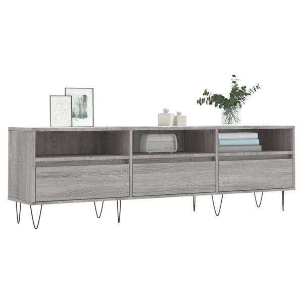 vidaXL TV Cabinet Grey Sonoma 150x30x44.5 cm Engineered Wood