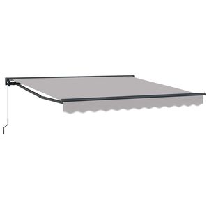 vidaXL Awning Frame Light Grey 300 x 250 cm Polyester with PU coating