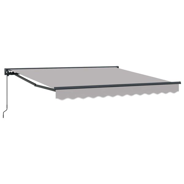 vidaXL Retractable Awning Light Grey 300 x 250 cm Aluminium and Fabric