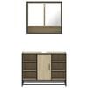 vidaXL 2 Piece Bathroom Furniture Set Sonoma Oak Engineered Wood