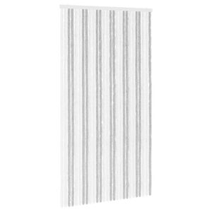 vidaXL Insect Curtain Chenille Light Grey and White 118 x 220 cm