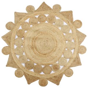 vidaXL Area Rug | Natural | Braided Jute | 90 cm diameter | Durable | Area Rug