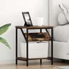 vidaXL Bedside Cabinet Smoked Oak 38 x 30 x 48 cm Engineered Wood