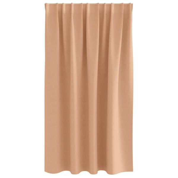 vidaXL Blackout Curtains with Rings 2 pcs Light Brown 140 x 140 cm