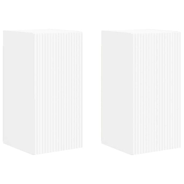 vidaXL TV Wall Cabinet 2 pcs White 30 x 31 x 60 cm Engineered Wood
