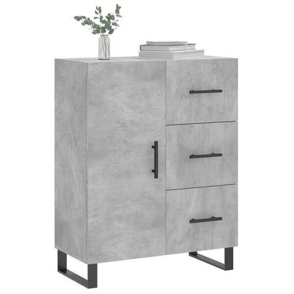 vidaXL Sideboard Concrete Grey 69.5x34x90 cm Engineered Wood