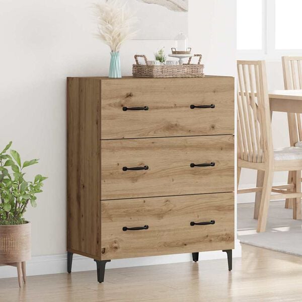 vidaXL Sideboard with Drawer Artisan Oak 69.5 x 34 x 90 cm