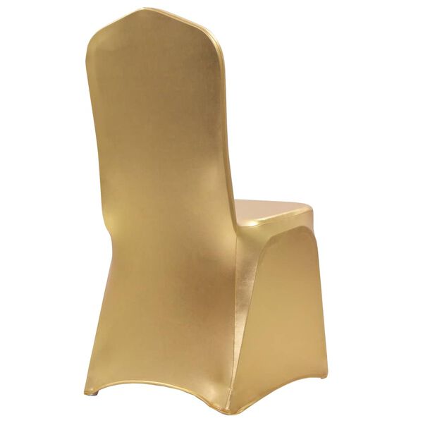vidaXL 6 pcs Chair Covers Stretch Gold