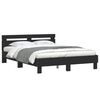 vidaXL Bed Frame without Mattress Black 140x190 cm