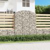 vidaXL Arched Gabion Basket 150x30x180/200 cm Galvanised Iron