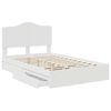 vidaXL Storage Bed with Headboard White 135 x 190 cm Engineered Wood