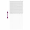 vidaXL Venetian Blinds Height Adjustable White 130 x 65 cm Aluminium