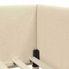 vidaXL Corner Bed Frame with Headboard Cream 80 cm x 200 cm Velvet