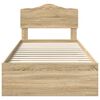 vidaXL Bed Frame with Headboard Sonoma Oak 90 x 200 cm Engineered Wood