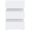 vidaXL LED Bedside Cabinet White 45x35x67 cm Engineered Wood