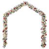 vidaXL Christmas Garland with Baubles and LED Lights Green 20 m PVC
