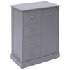 vidaXL Sideboard with 10 Drawers Grey 113x30x79 cm Wood