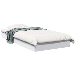 vidaXL Floor Bed Frame White 80 x 200 cm Engineered Wood