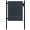 vidaXL Fence Gate PVC and Steel 100x100 cm Anthracite