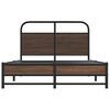 vidaXL Bed Frame without Mattress 140x190 cm Brown Oak Engineered Wood