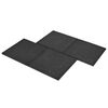 vidaXL Fall Protection Tiles 12 pcs Rubber 50x50x3 cm Black