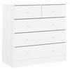 vidaXL Chest of Drawers "ALTA" White 77x35x73 cm Solid Wood Pine