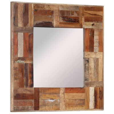 vidaXL Wall Mirror Solid Wood Reclaimed 50x50 cm