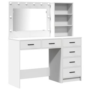 vidaXL Dressing Table White 78.5 x 41 x 135 cm Engineered wood
