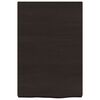 vidaXL Bathroom Countertop Dark Brown 40x60x(2-6) cm Treated Solid Wood