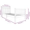 vidaXL Bed Frame without Mattress White Solid Wood 90x200 cm