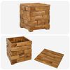 vidaXL Storage Stool Brown 40 x 40 x 45 cm Solid Teak Wood