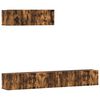 vidaXL 3 Piece TV Cabinet Set Smoked Oak Engineered Wood