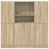 vidaXL 3 Piece Kitchen Cabinet Set Sonoma Oak Engineered Wood