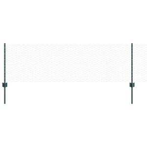 vidaXL Hexagonal Fence with Post 10 x 0.6 m PVC-Coated Steel Green