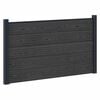 vidaXL Fence Panel WPC and Aluminium Black
