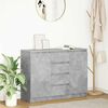 vidaXL Sideboard with Drawers Concrete Grey 100.5x35x76 cm Engineered Wood