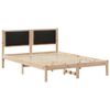 vidaXL Bed Frame with Headboard Black 150 x 200 cm Solid Pine Wood