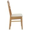 vidaXL Dining Chair 2 pcs Natural and Light Solid Rubber Wood