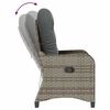 vidaXL Recliner Chair Grey 56 x 66 x 95cm Poly Rattan